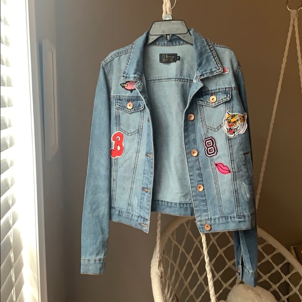 jean jacket with patches